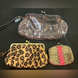 Coach Kisslock Trio – Wild Pouch, Classic Coin Purse & Glam Wristlet